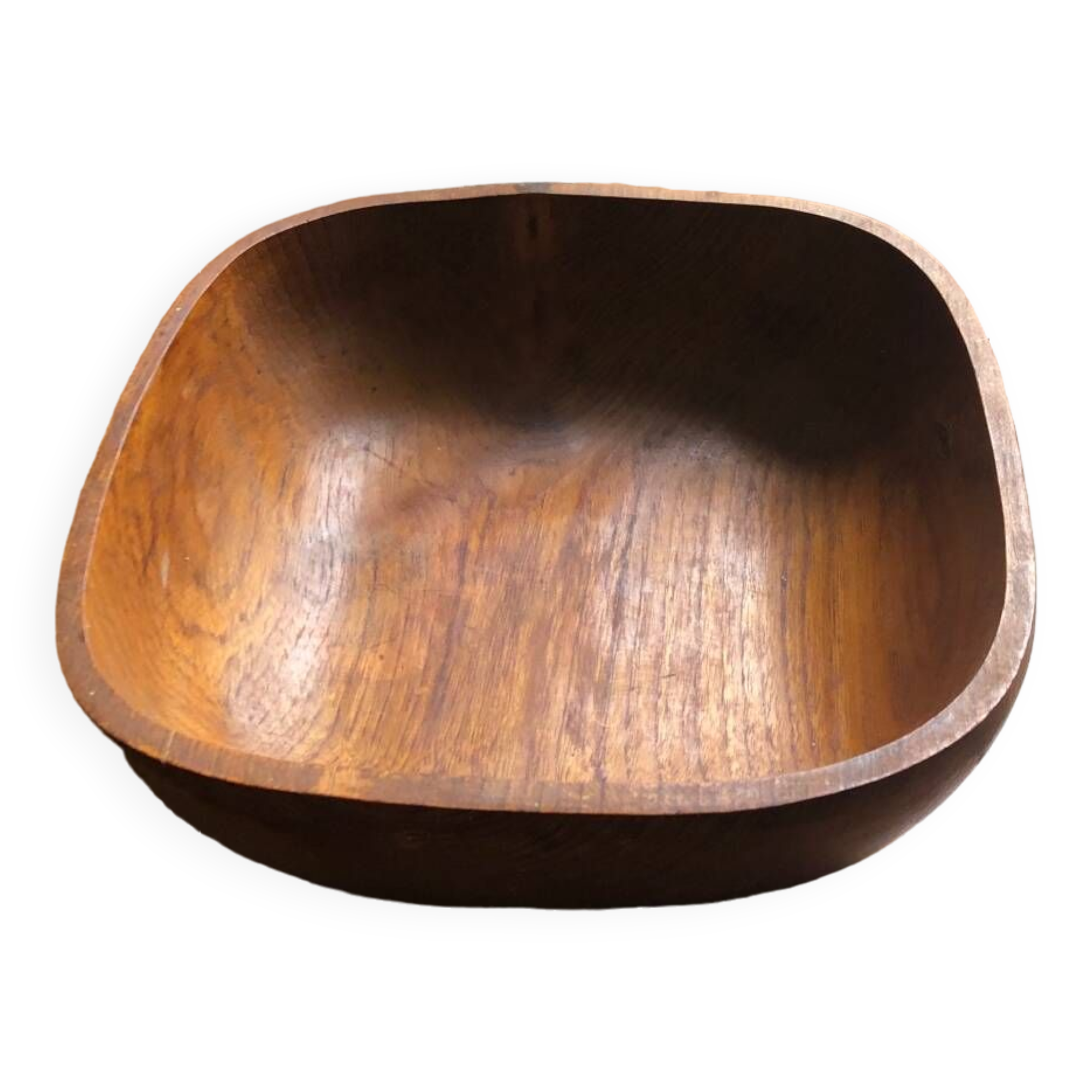 Vintage olive wood salad bowl