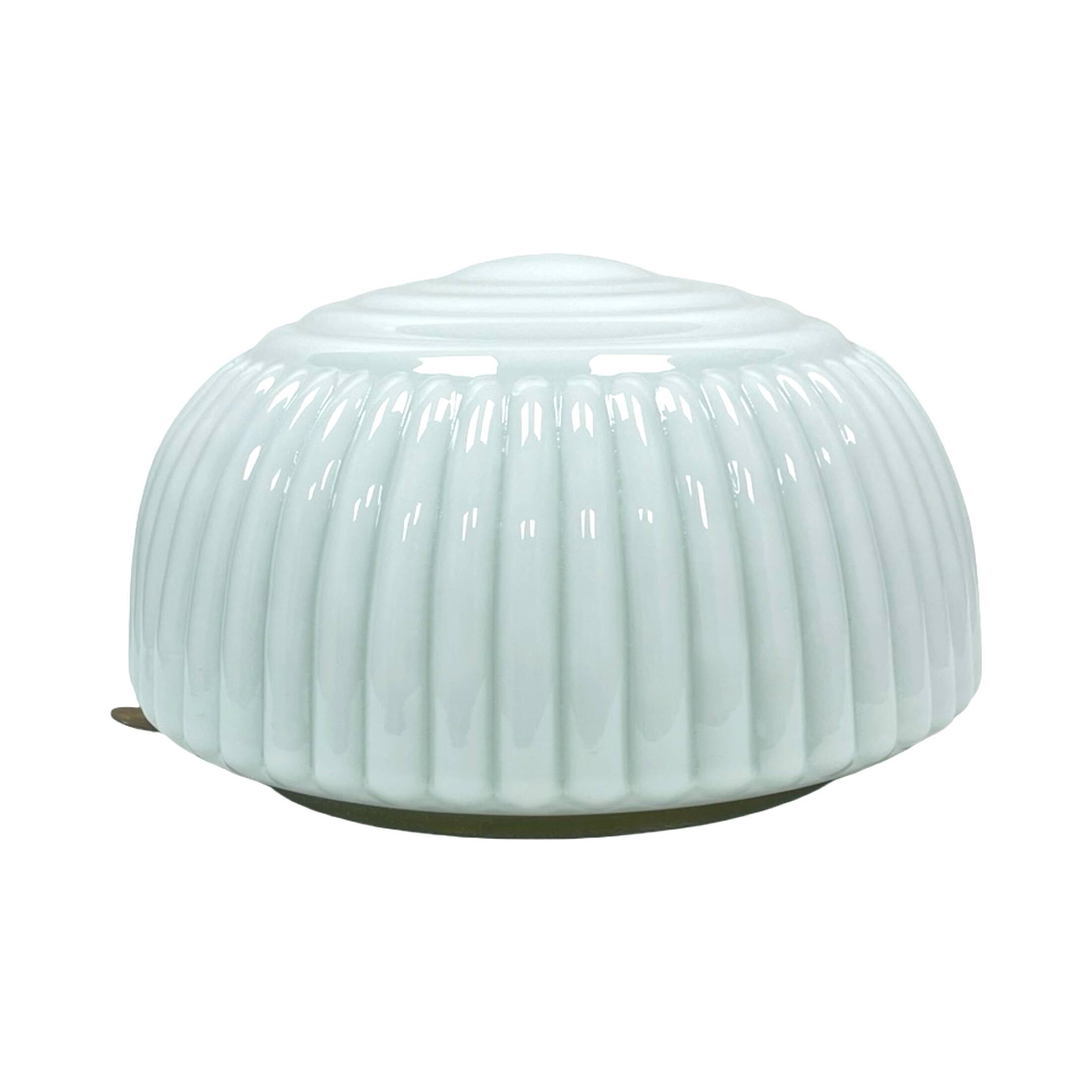 Art Deco ribbed ceiling lamp Polam Wilkasy, Poland, 1970s.