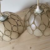 Vintage mother-of-pearl pendant lamp