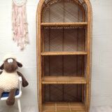 Vintage rattan shelf 1970s