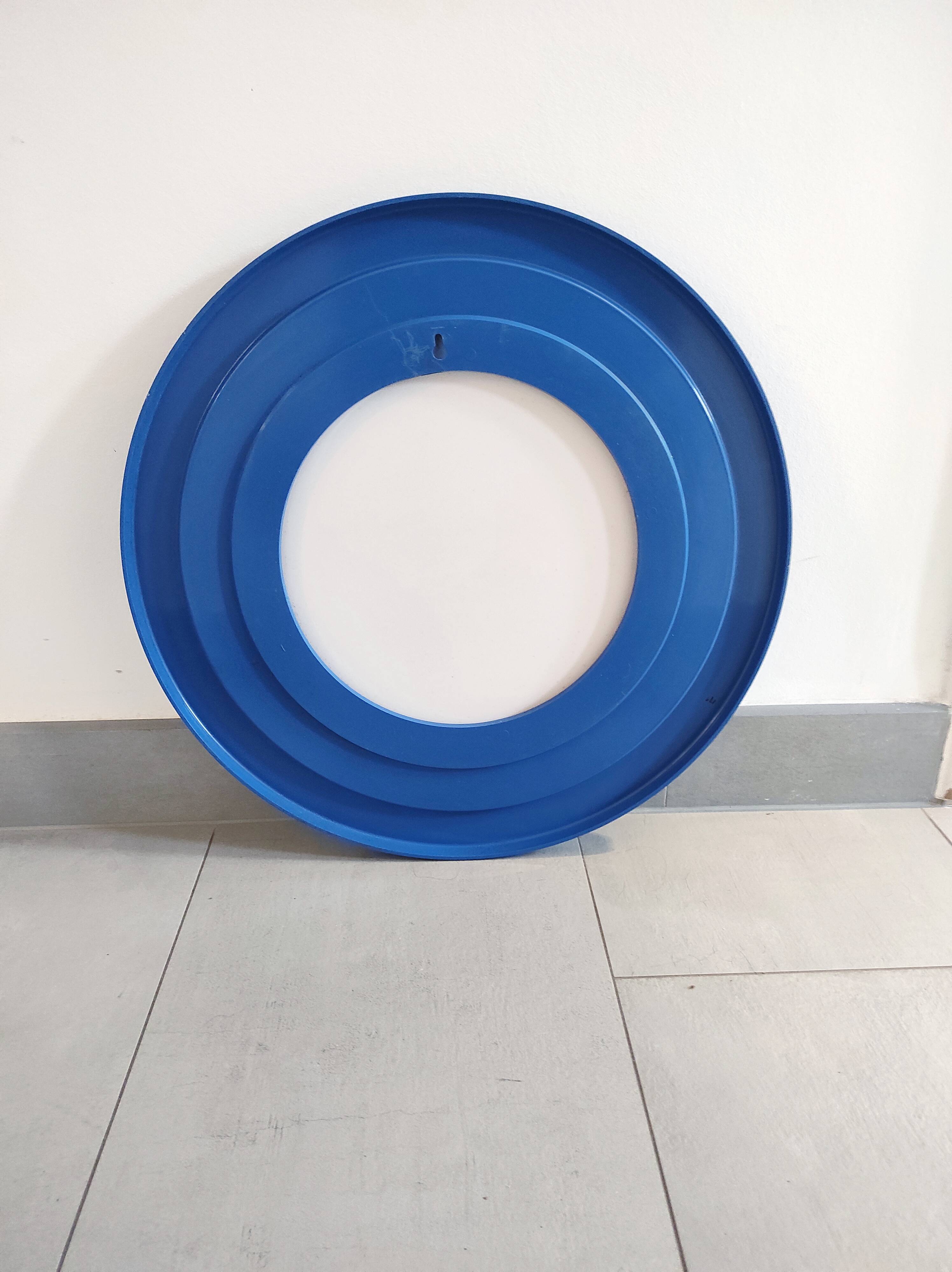 Miroir rond bleu, 1970
