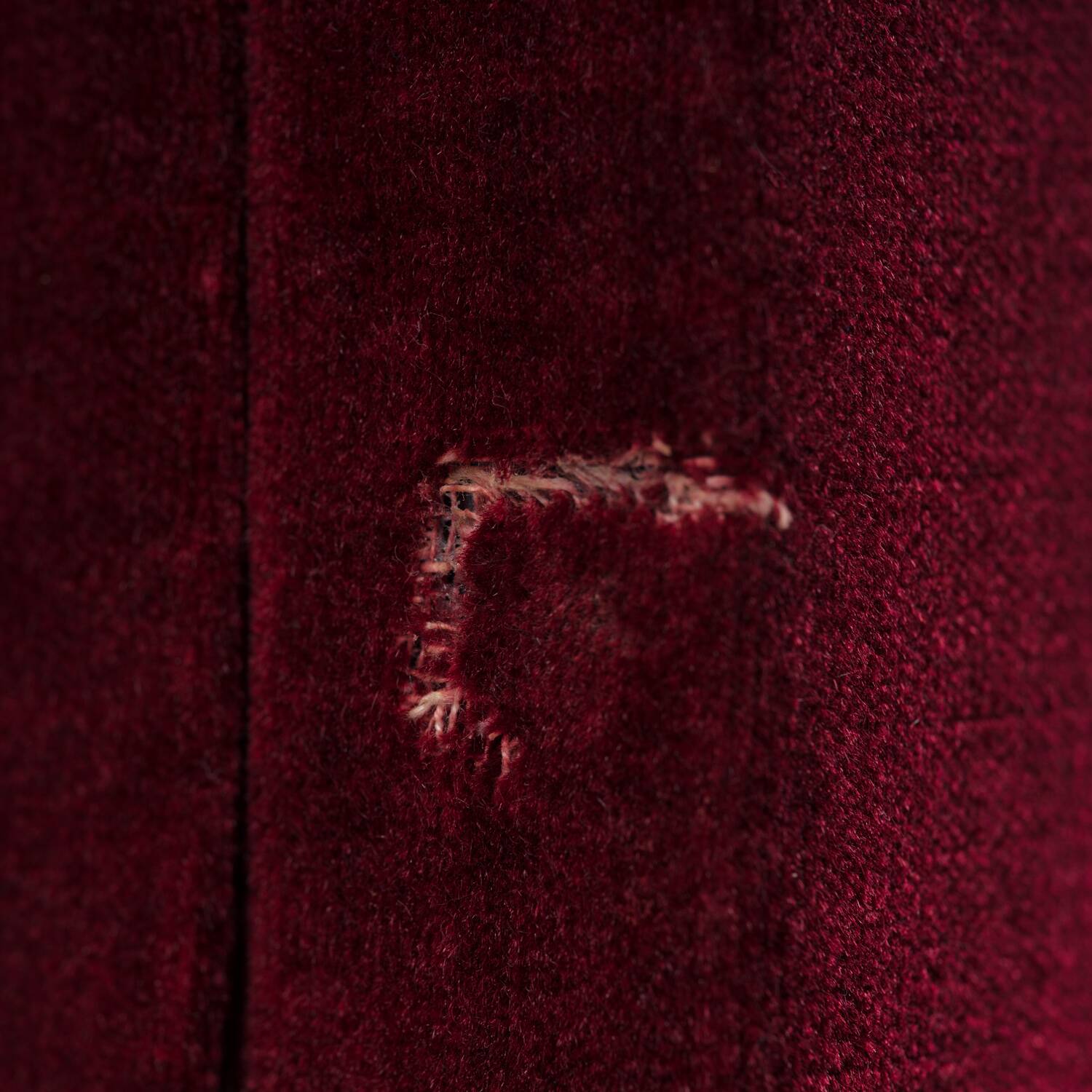 2 red velvet Amsterdam School Art Deco chairs, The Netherlands, 1930s