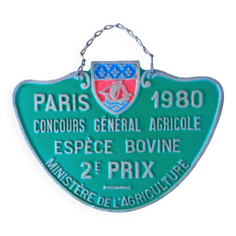 Plaque concours agricole - 1980