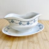 Iron clay sauceboat / U&C Sarreguemines / 19th century