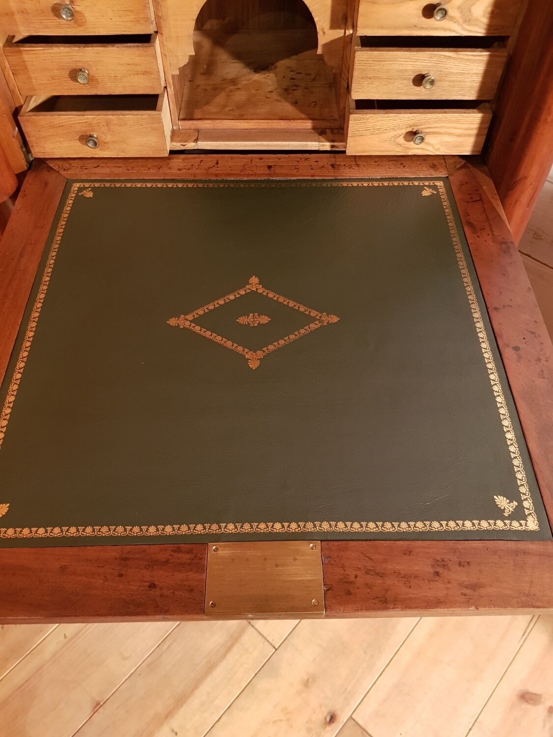 Empire secretary in walnut.