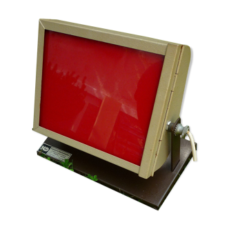 Square red lamp to install, industrial style
