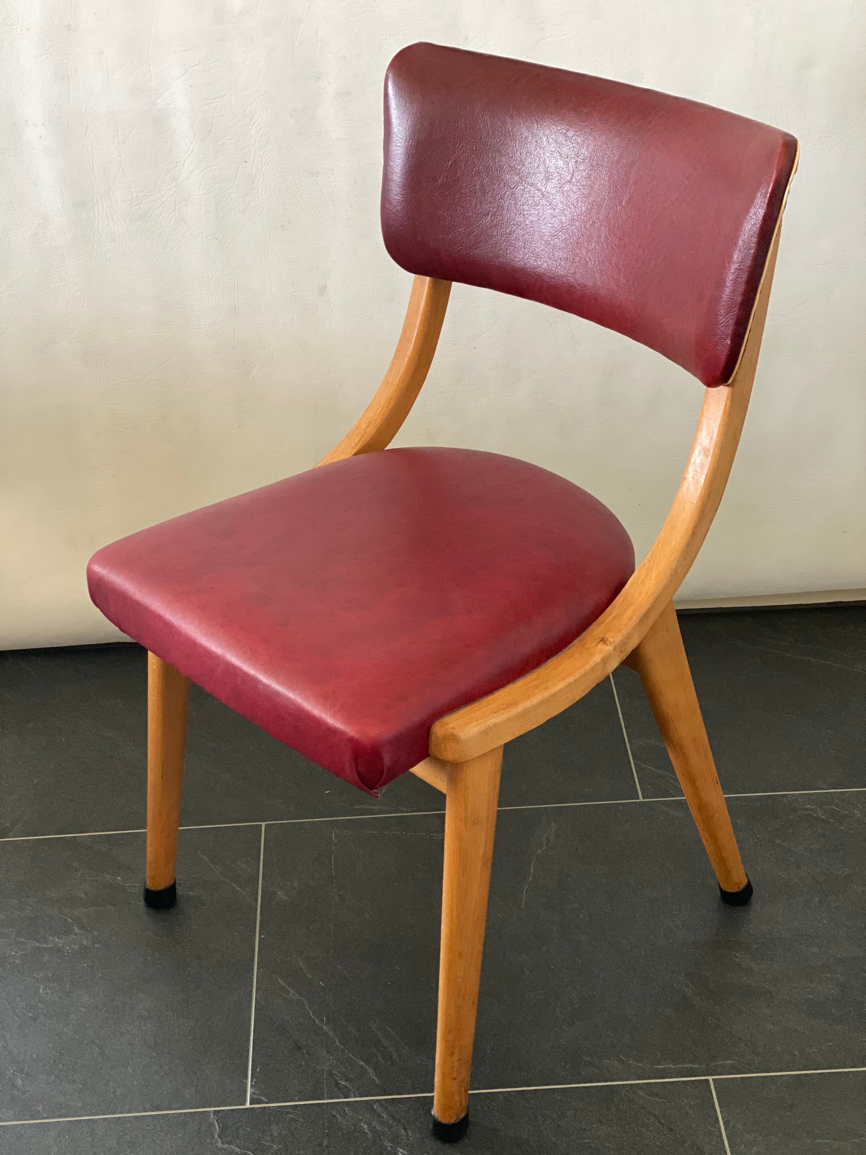 Bruynzeel Pine Wood Desk and Vintage Chair