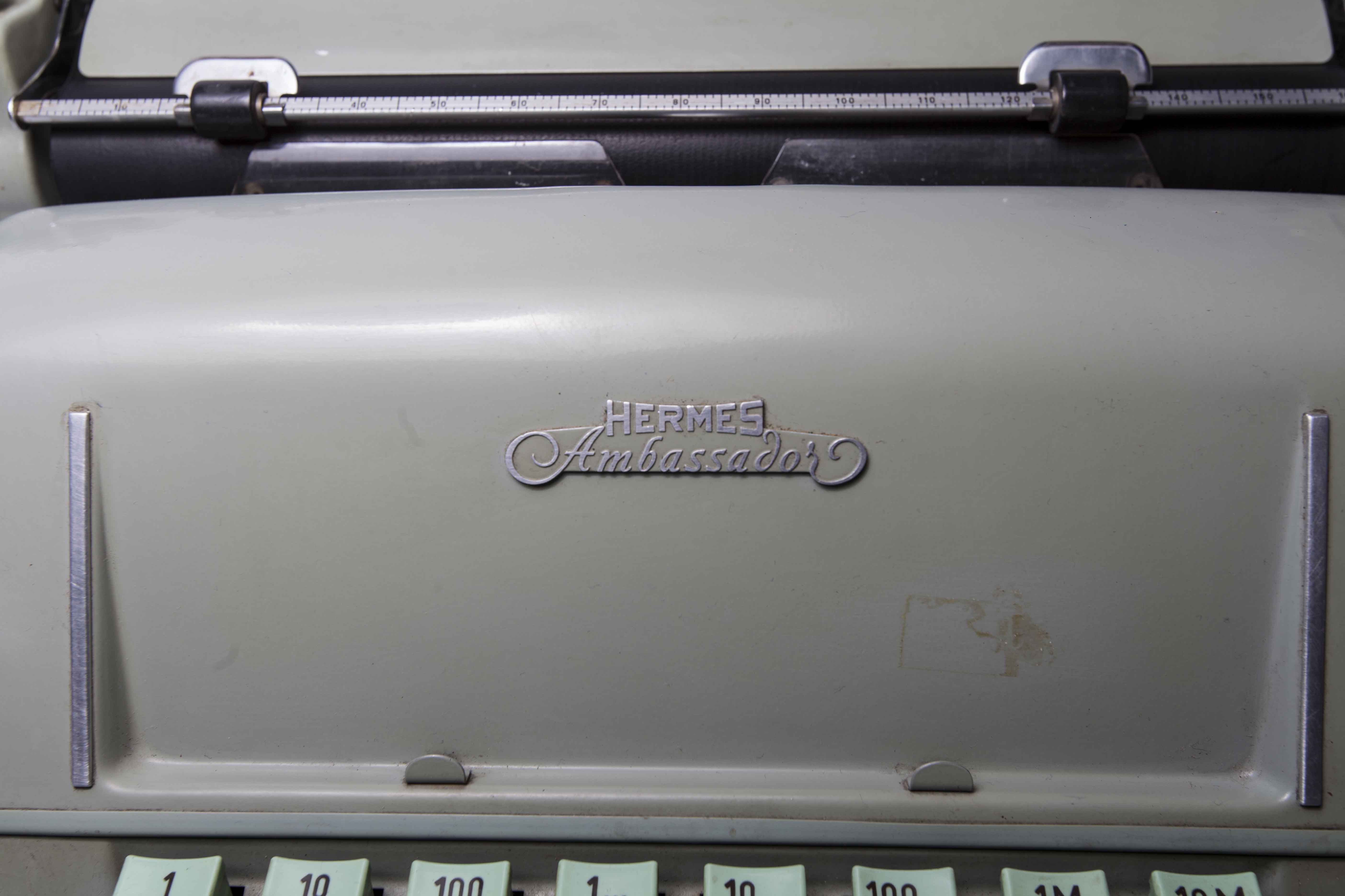 Typewriter Hermès Ambassador green 1962