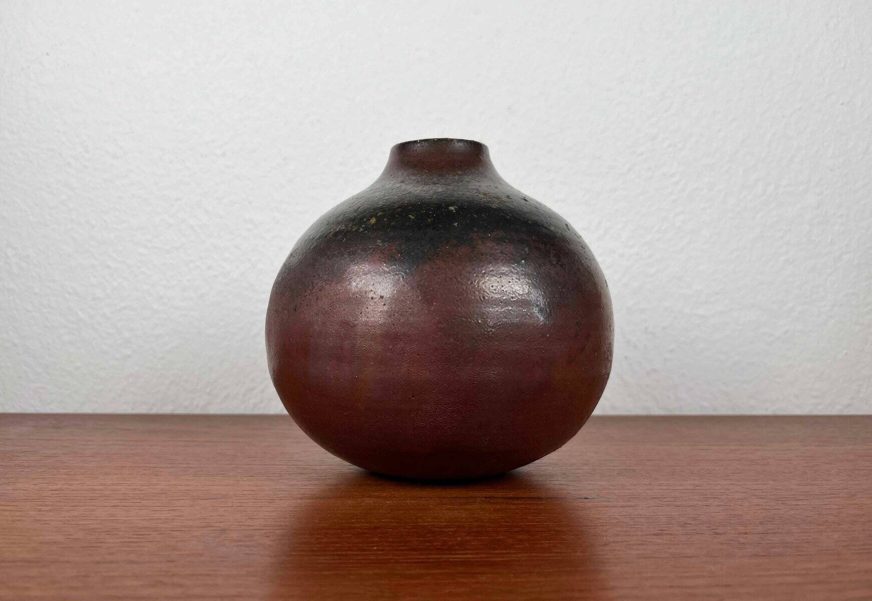 Mid-century German minimalist studio pottery vase from the 1960s.