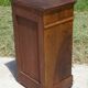 Louis Philippe bedside table in walnut and walnut burl.