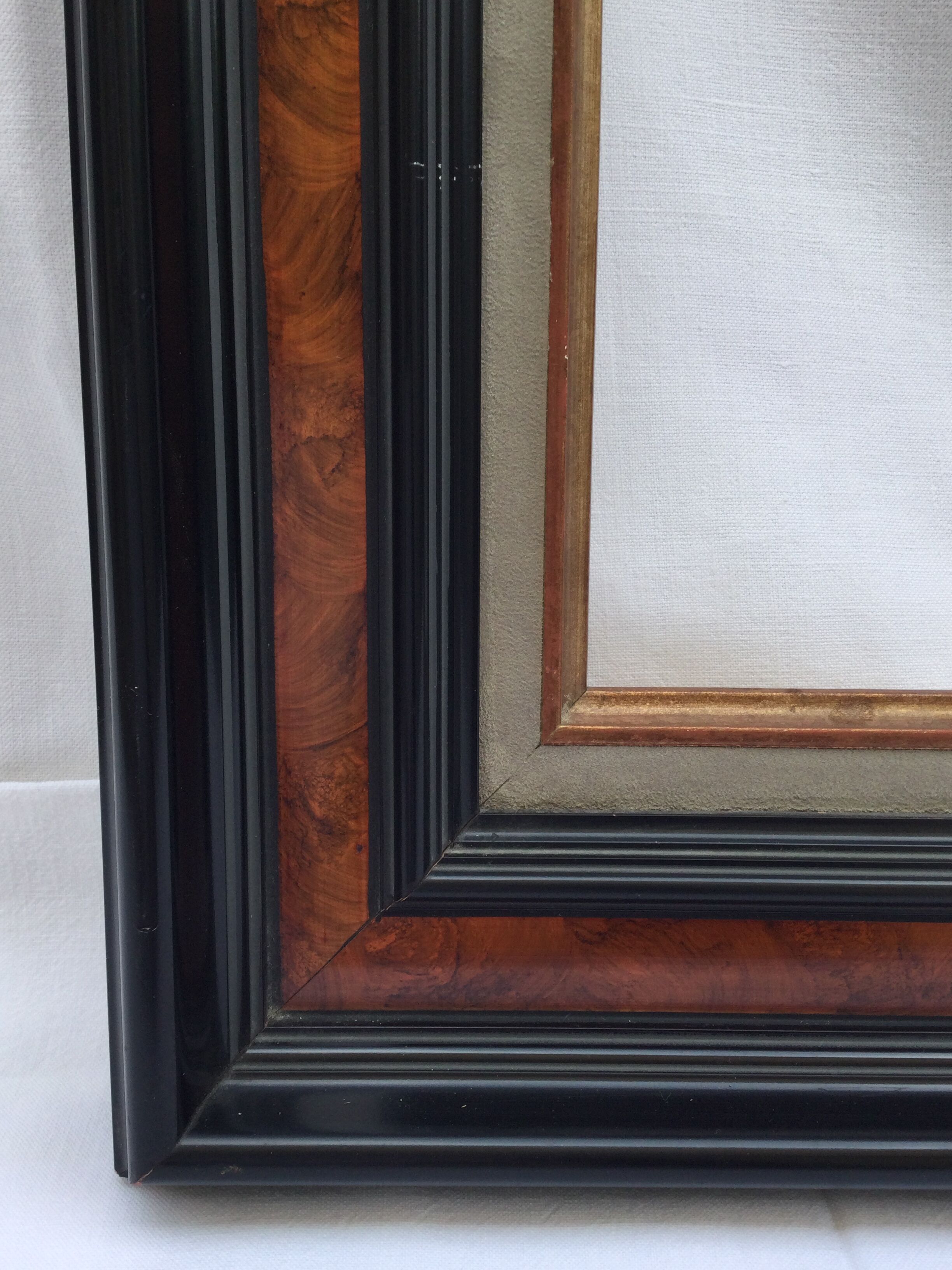 Black and brown wooden frame