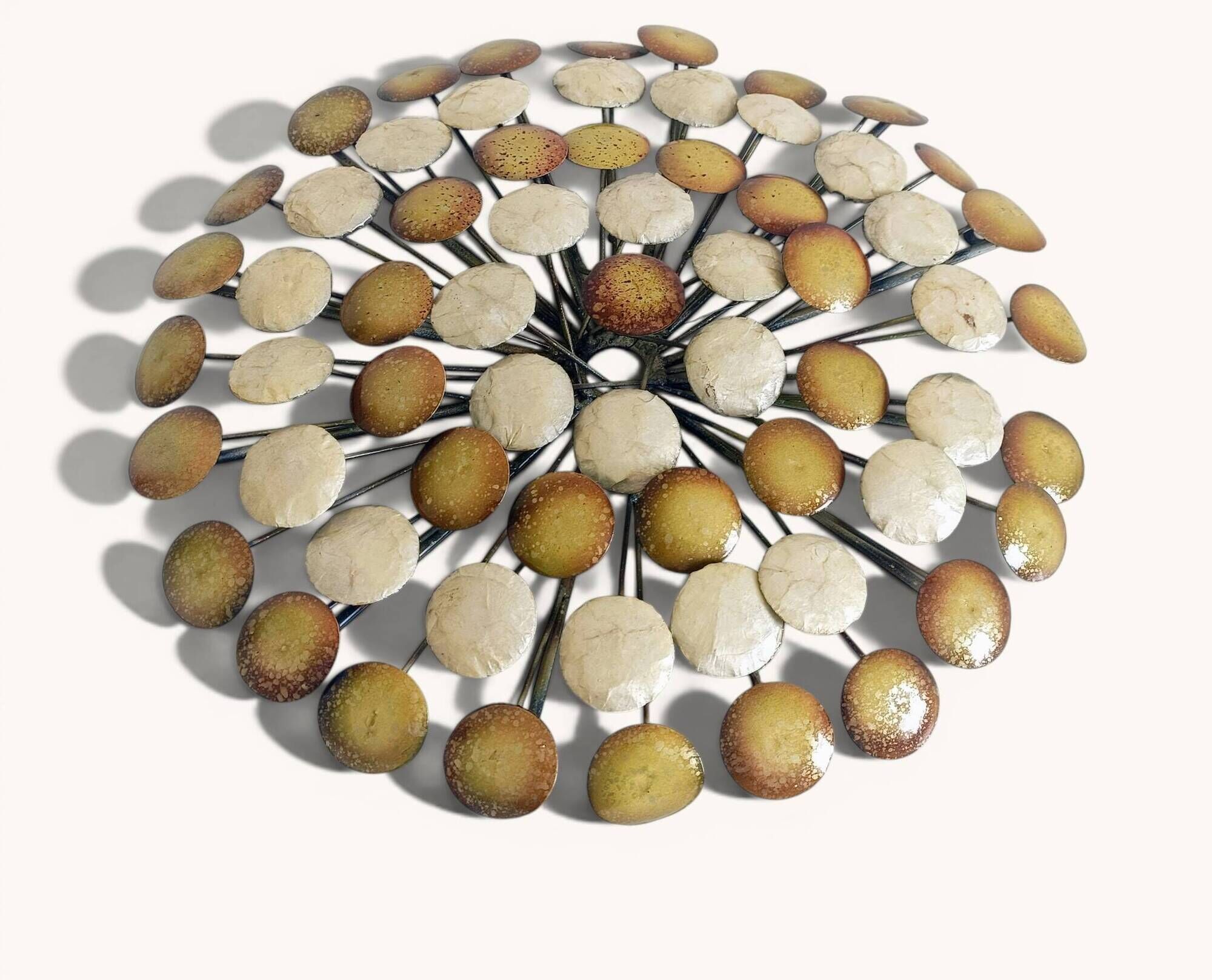 Mid-Century Enameled Metal Wall Sculpture, France, Circa 1965-1975