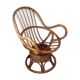 Fauteuil pivotant rotin bambou vintage