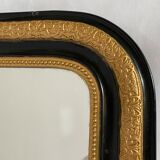 Mirror Napoleon III - black and gold - 104x78cm