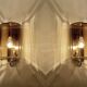 Pair Vintage Limburg Glass Wall Lights