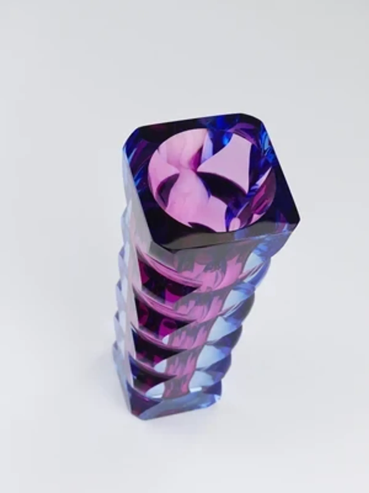 Oldrich Lipsky art glass studio vase, Atelier Exbor, Czechoslovakia, 1960s