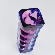Oldrich Lipsky art glass studio vase, Atelier Exbor, Czechoslovakia, 1960s