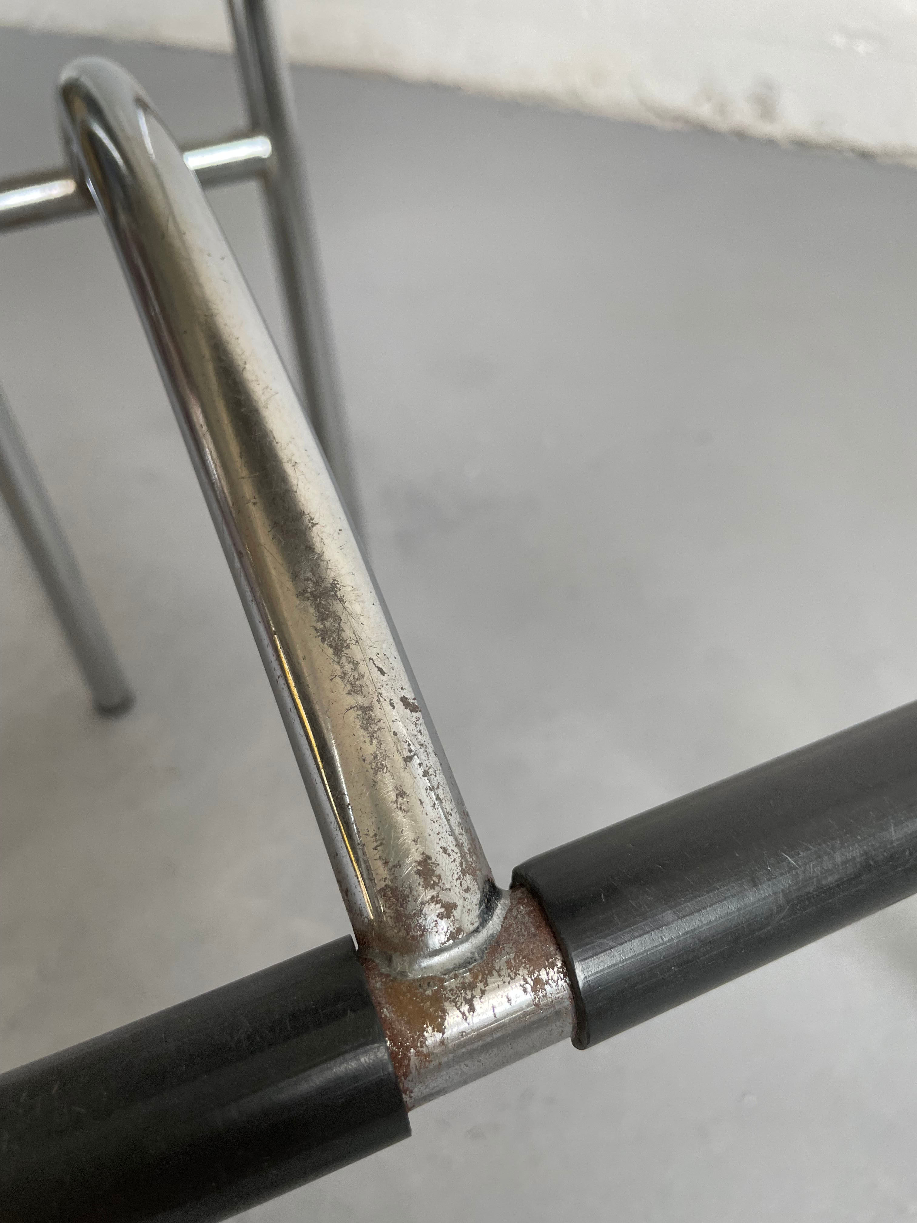 Italian Postmodern Black Tokyo Stool by Rodney Kinsman for Bieffeplast, 1985