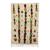 Tapis en laine tissé à la main coloré, 155 x 105 cm - P465