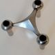 Pair of tripod candle holders design 60s NAGEL STOFF metal