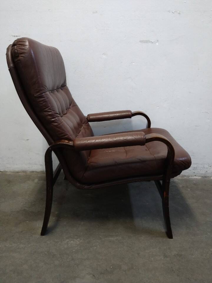Mid Century Leather Armchair