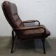 Fauteuil en cuir du milieu du siècle