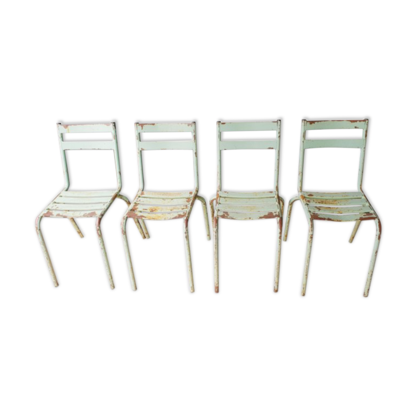 Set of 4 metal chairs