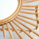 Vintage rattan mirror guitar shape