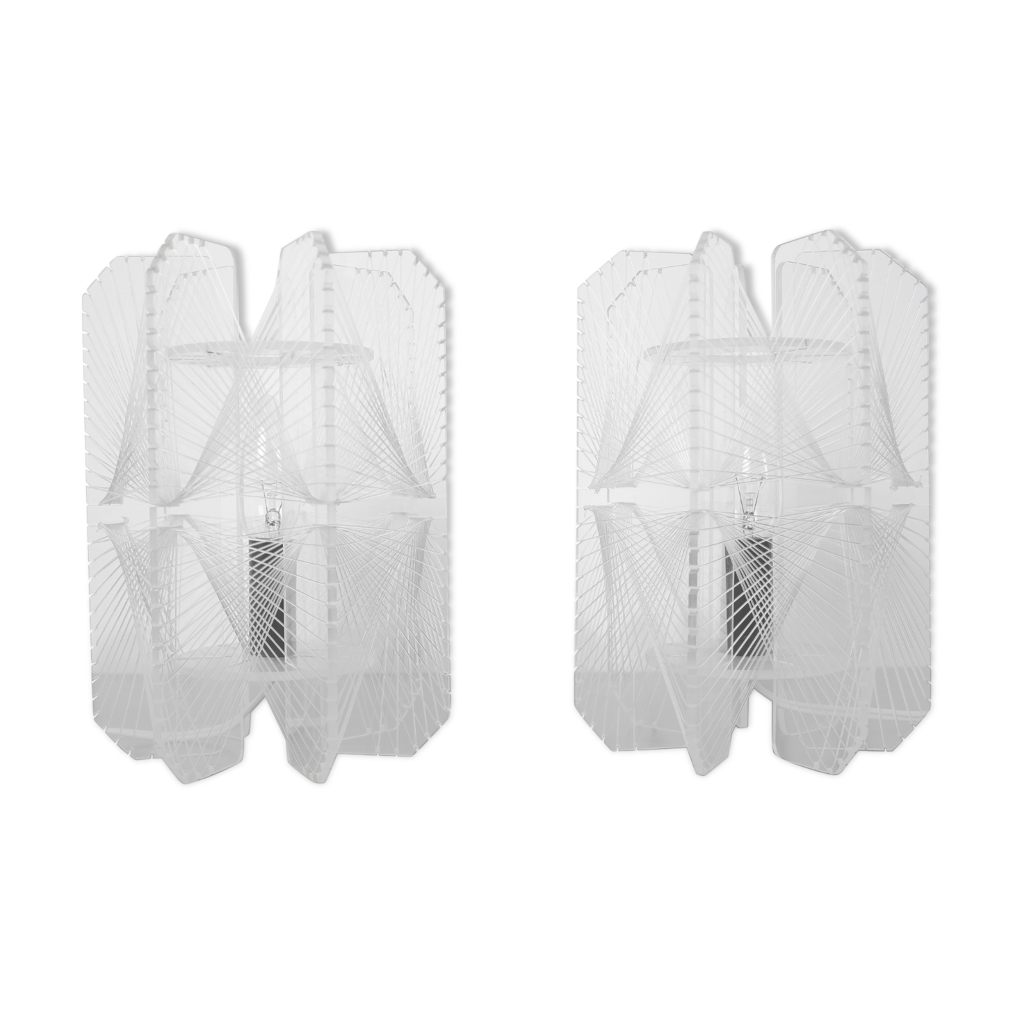 Paire de lampes de table en plastique, années 1960
