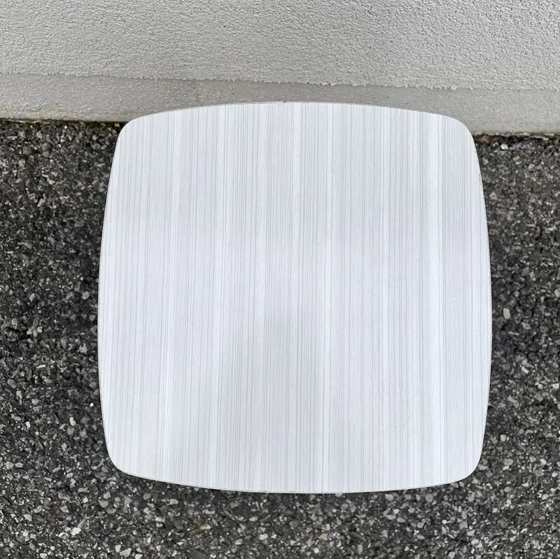 White formica stool