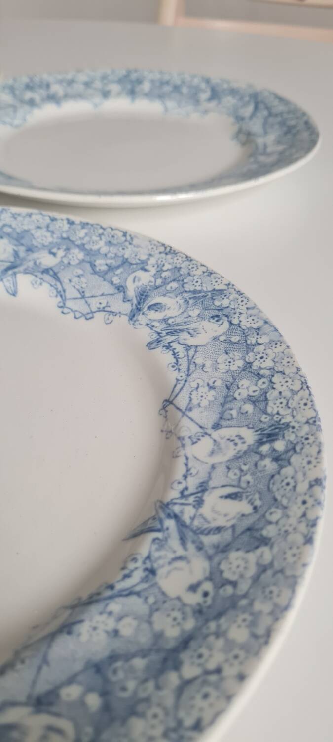 Set of 6 iron earthenware plates