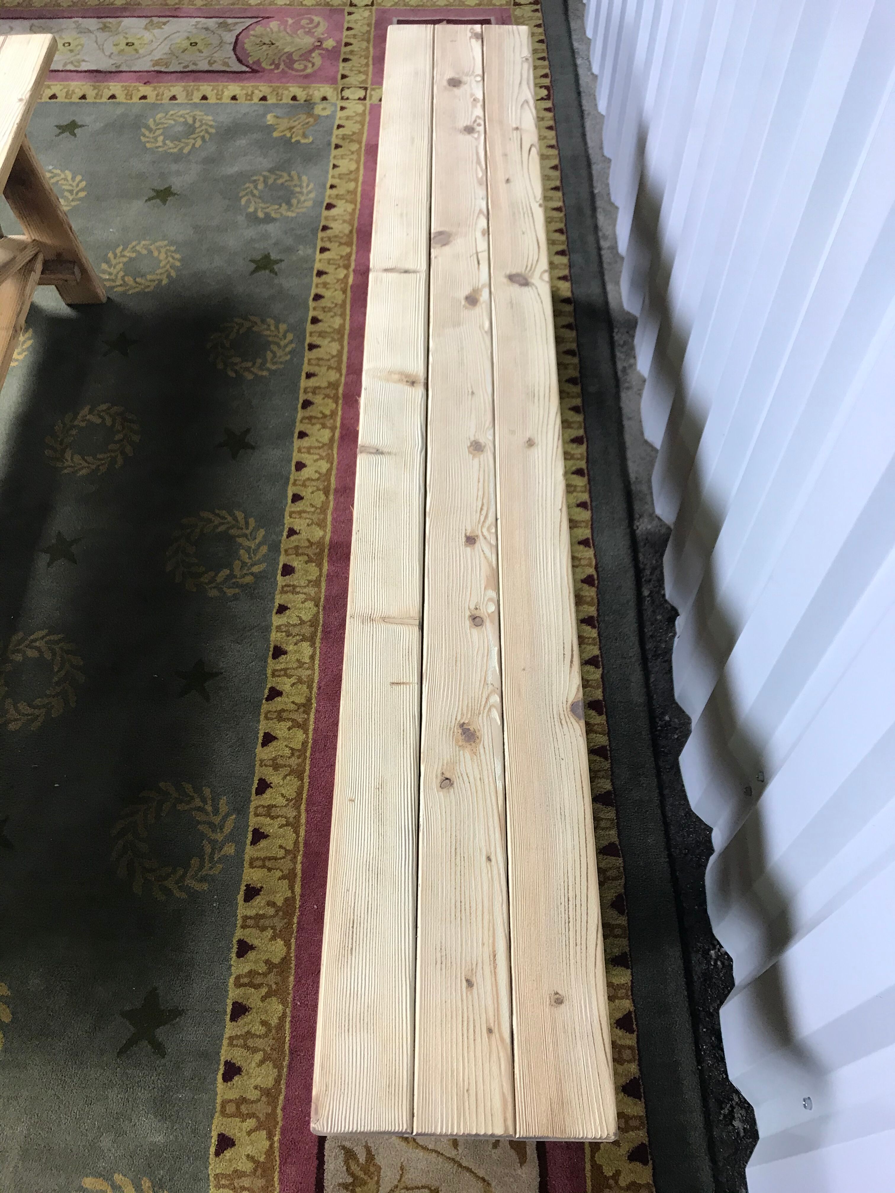 Pair of benches in erased aero fir