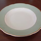 Plat creux Villeroy & Boch Mettlach céladon et or