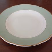 Shallow dish Villeroy & Boch Mettlach celadon and gold