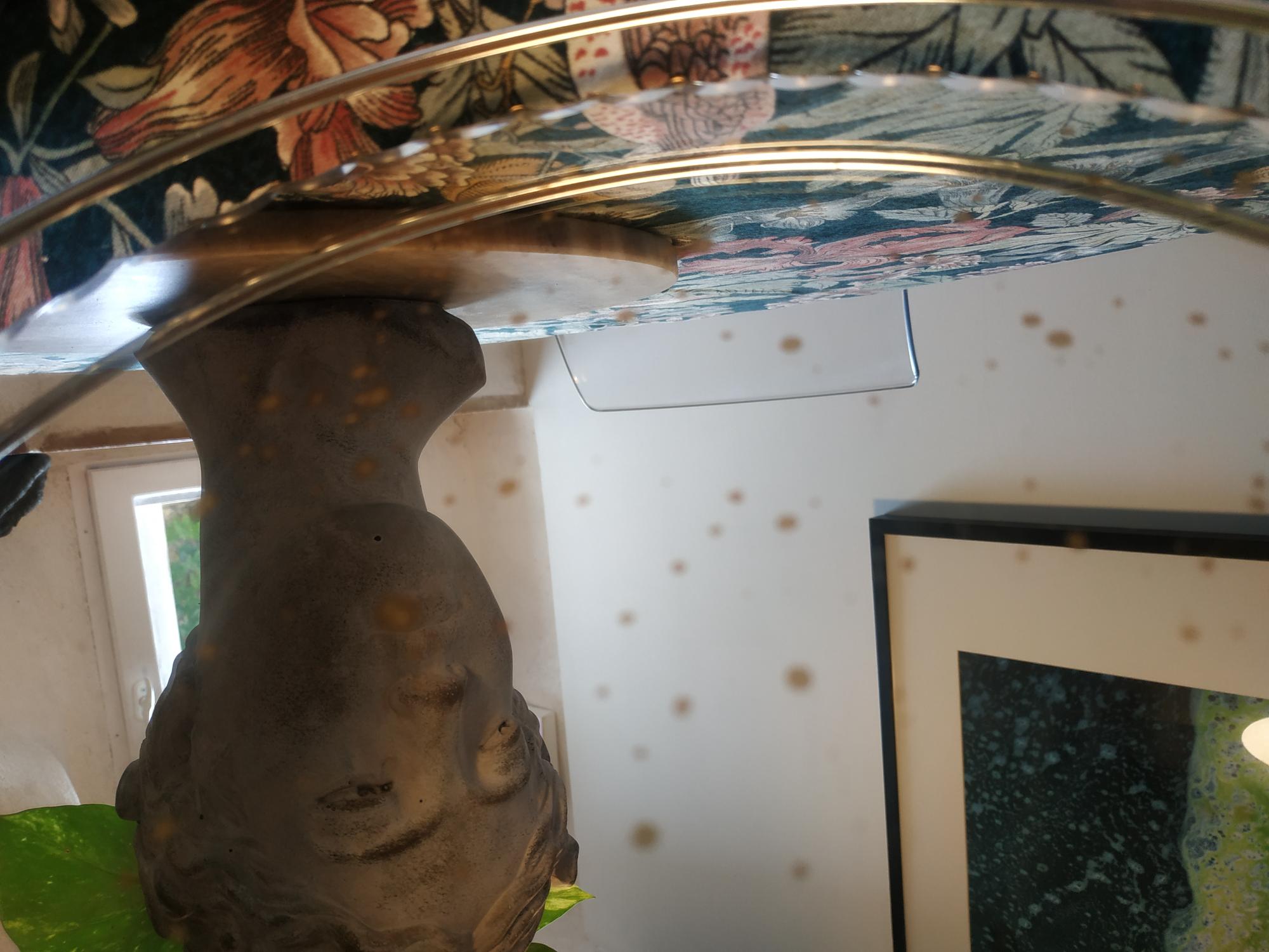 Round mirror top art deco beveled 30s