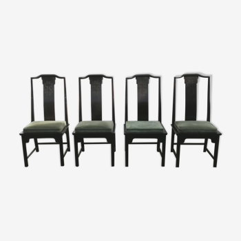 Set de 4 chaises érable massif modèle 542511 collection chin hua de century furniture company 1975
