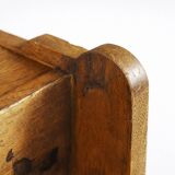 Vintage Industrial English Oak Filing Cabinet with Drawers, 1920s