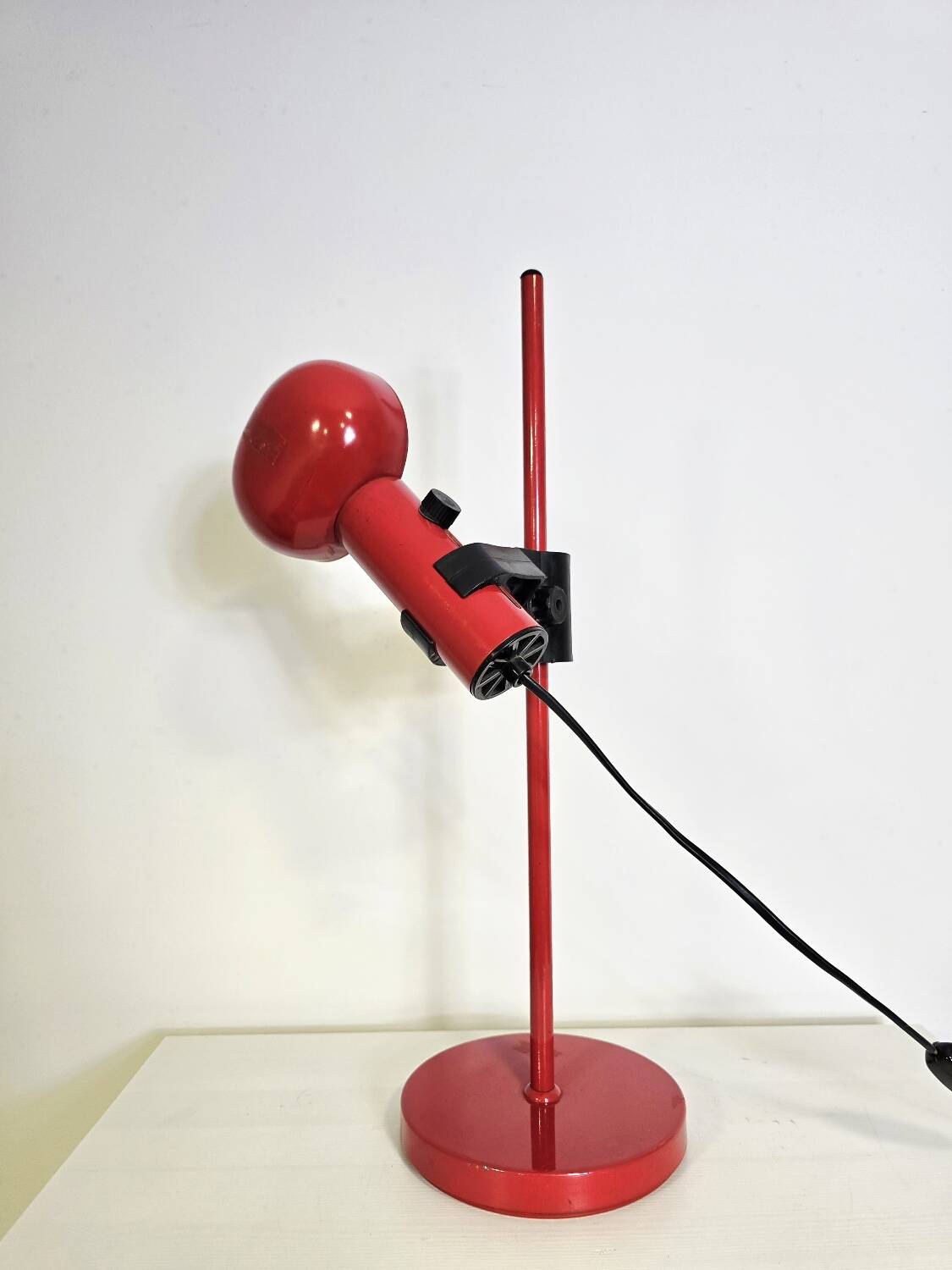 70s Red Table Lamp fully adjustable