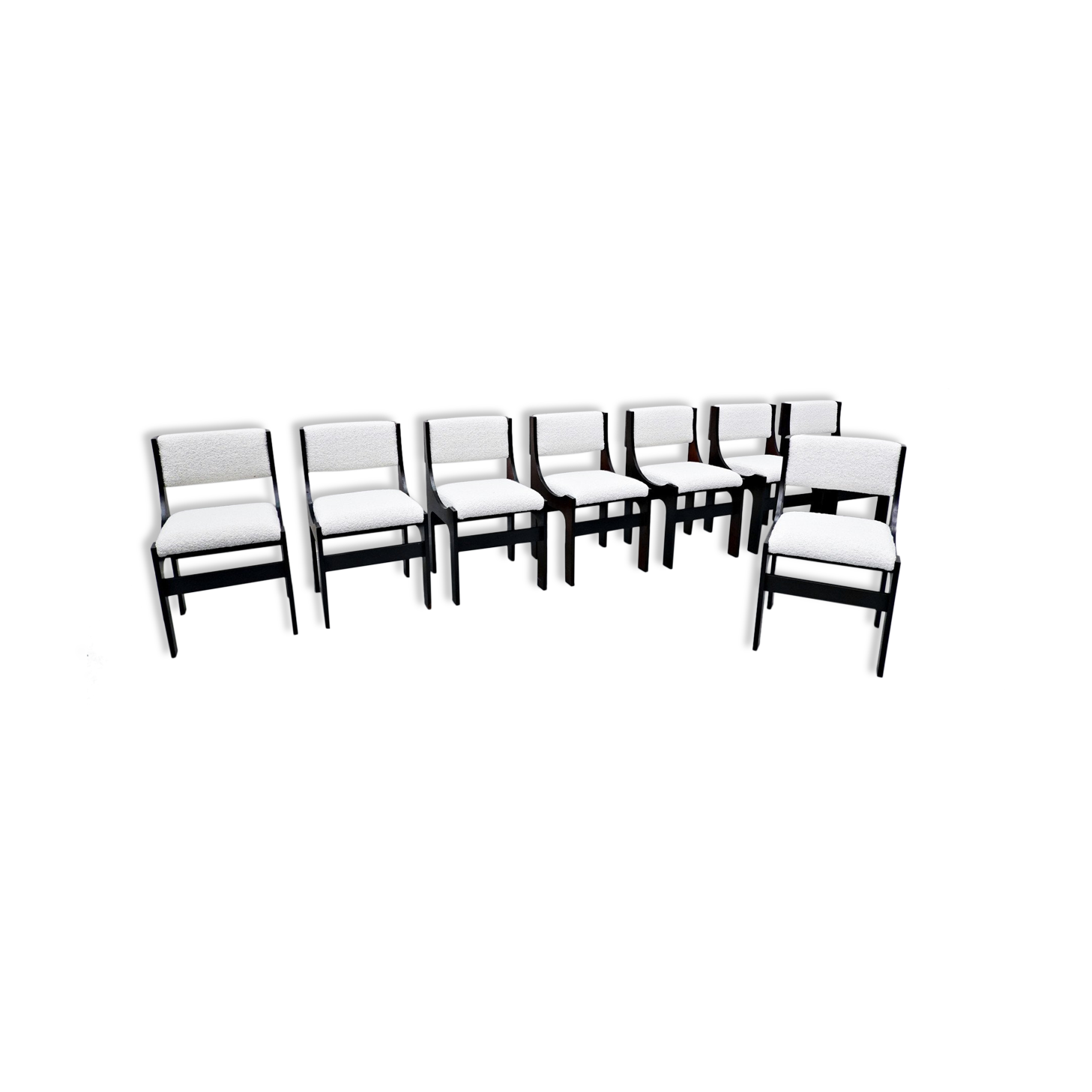 Set of 8 living room chairs in italy 1960s upholstery