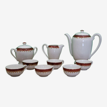 Digoin Sarreguemines earthenware coffee service