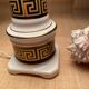 Ceramic lamp, new fabric cable, cotton lampshade.