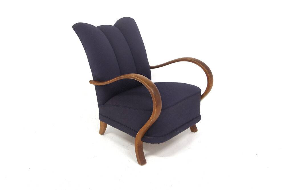 Scandinavian armchair in elm, Swedish Modern, Sweden, 1940