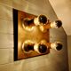 Space Age Wall Light/Ceiling Light in brass, Cosack Leuchten, 1970