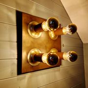Space Age Wall Light/Ceiling Light in brass, Cosack Leuchten, 1970