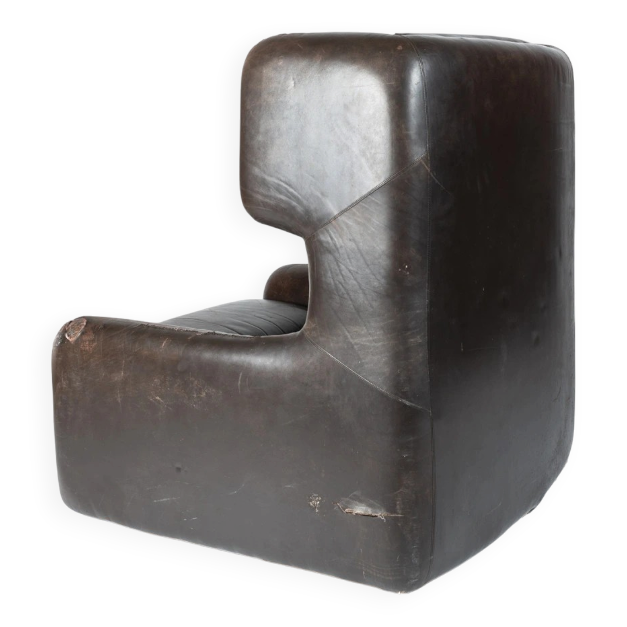Leather armchair by Zbyněk Hřivnáč