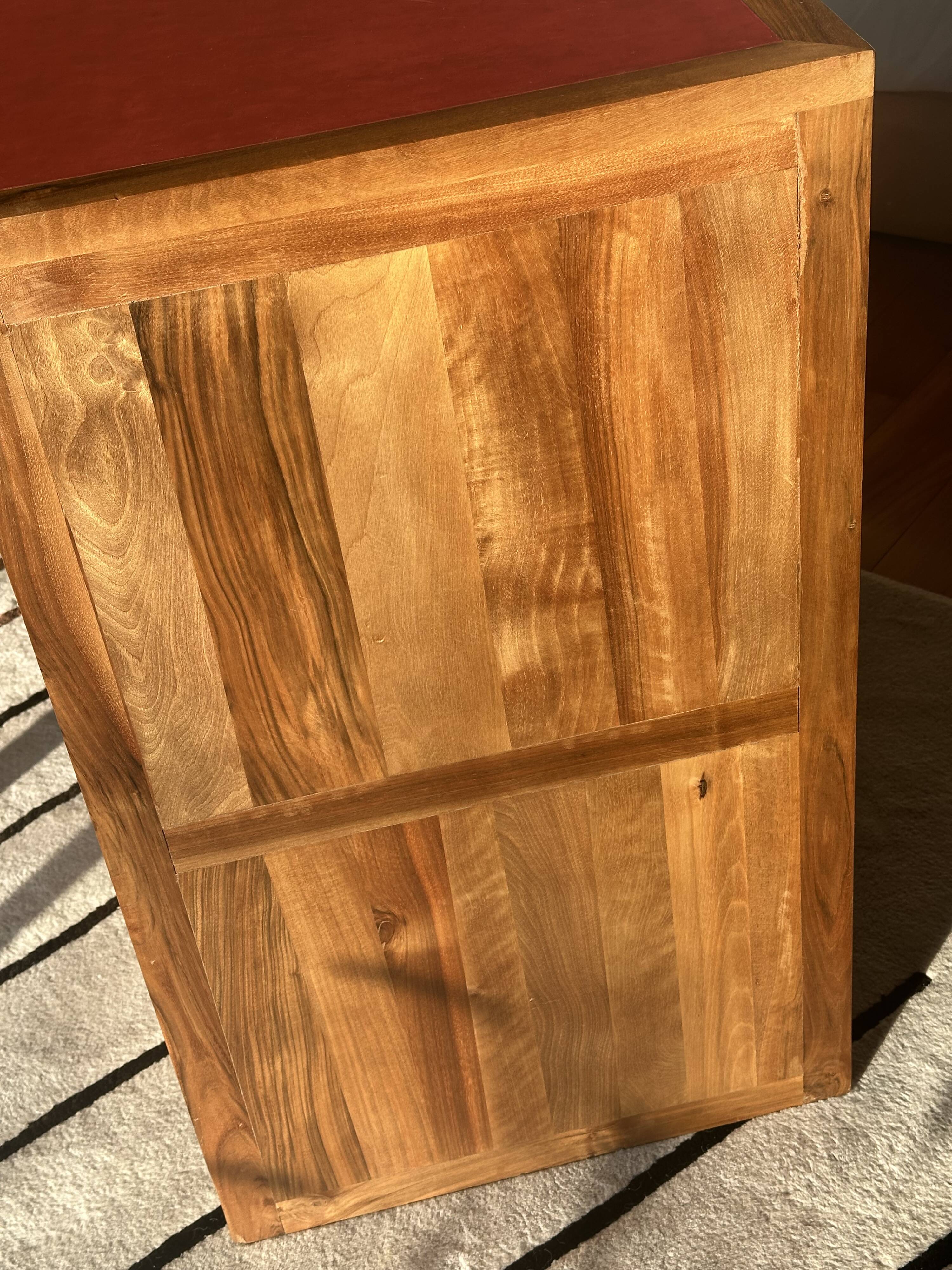 TV unit / storage unit in walnut and tadelakt