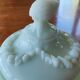 Vintage opal white glass bonbonnière