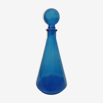 Carafe verre bleu