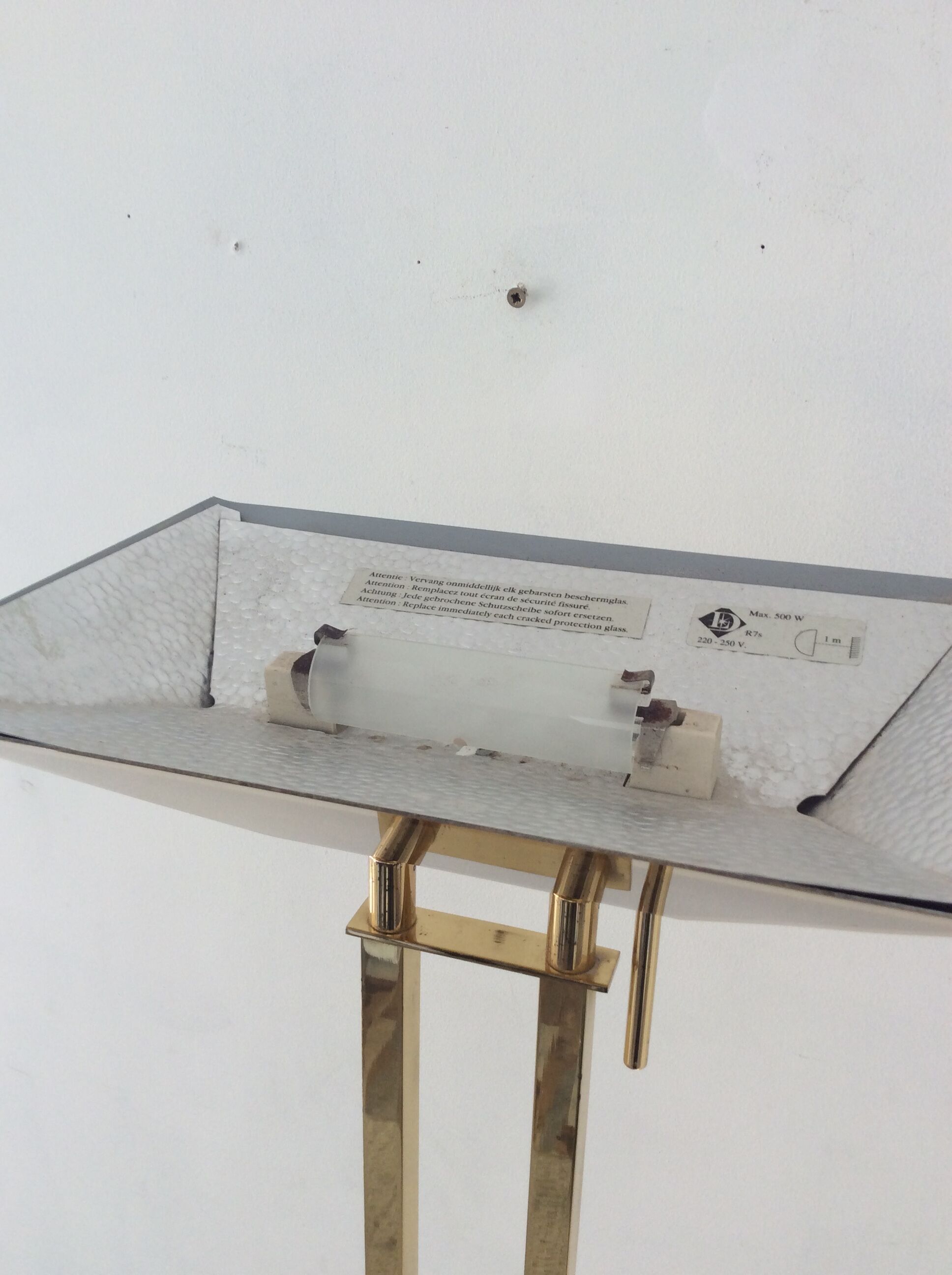 Deknudt brass floor lamp from the 70s