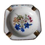Swiss ashtray alpine flowers motifs